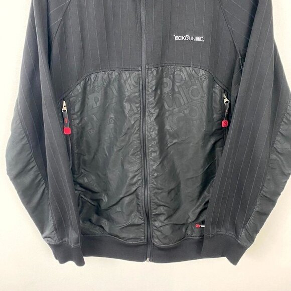 Ecko Unltd Track Jacket Men's Size Large Black Zip Up Mock Neck Outdoor Y2K - Picture 7 of 16